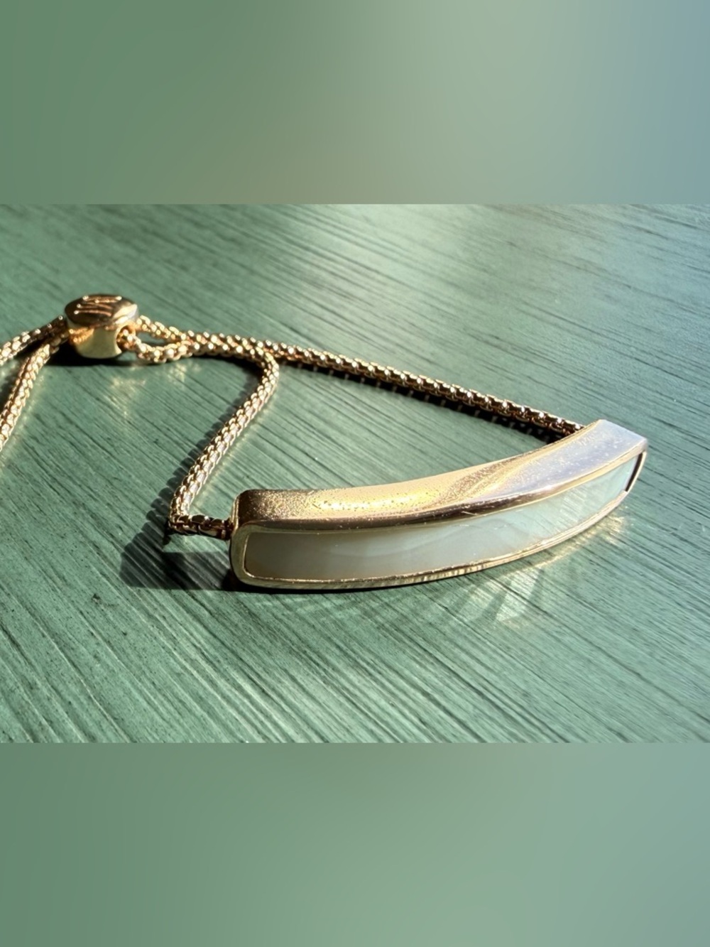 Monica Vinader Baja Bracelet 18K Rose Gold Vermeil + Gray Agate Adjustable
